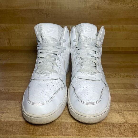 NIKE COURT BOROUGH MID 838938-111  MENS SIZE 11.5 WHITE LEATHER - Picture 4 of 7